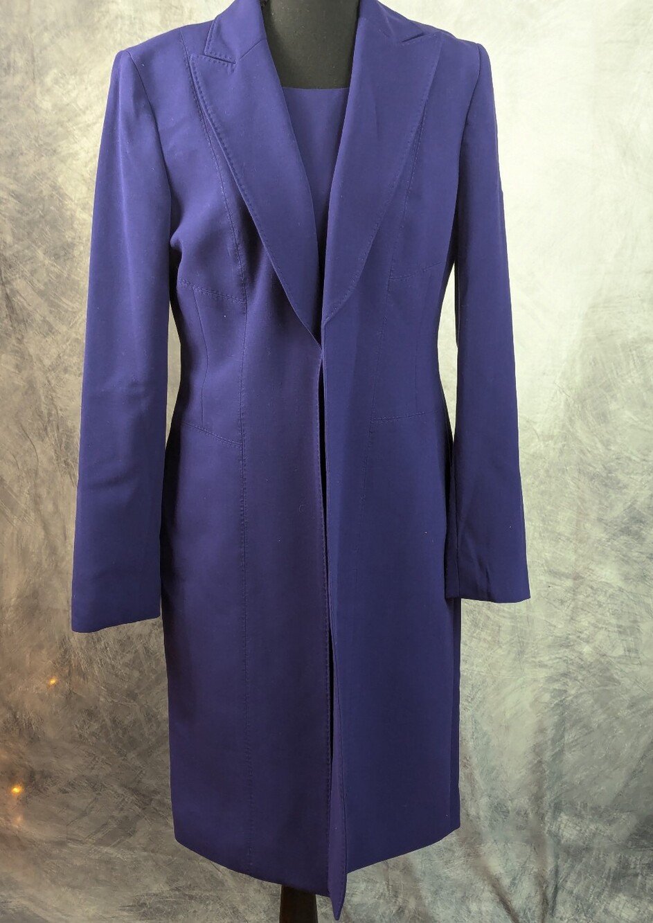 Anne Klein Purple Women's Blazer And Dress Set Size 10